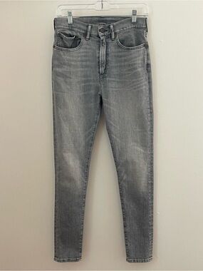 RRL Double RL Ralph Lauren Gray Skinny Jeans 28 High Rise Made in Tunisia